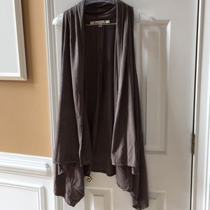 Max Studio vegan suede loose swing oversized vest